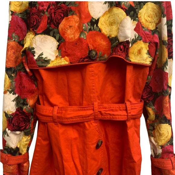 Anthropologie Elevenses Floral Trench Coat - Picture 9 of 14